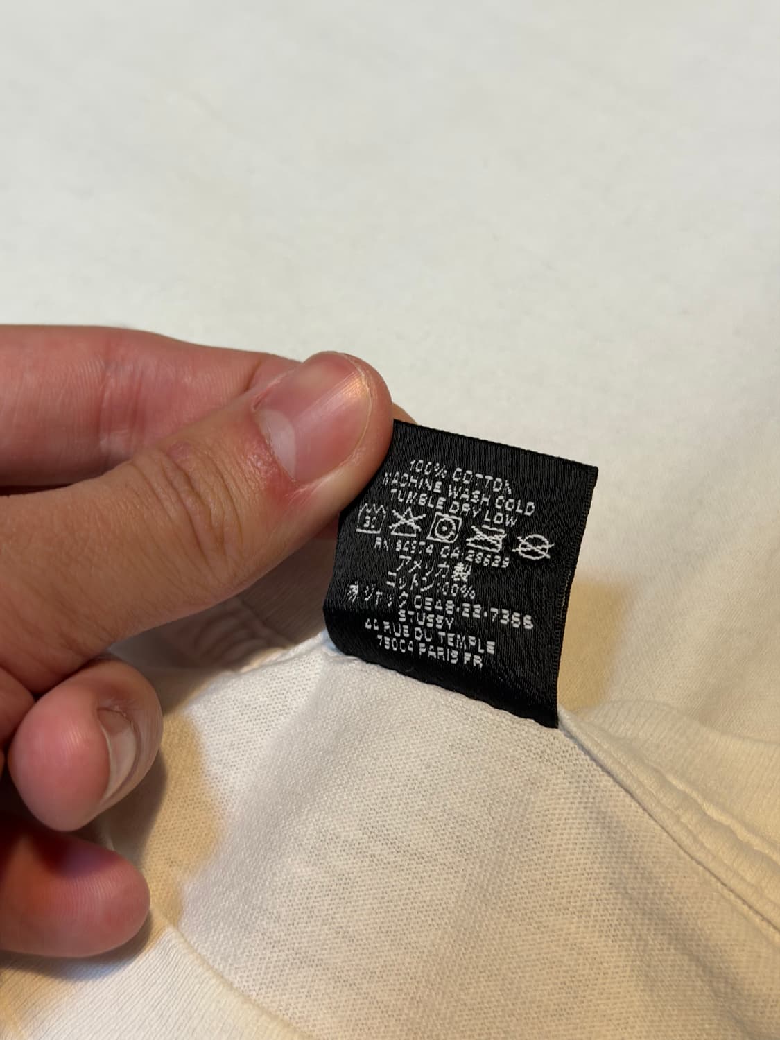 스투시 비치 루트 서프맨 티셔츠 내츄럴 화이트 상품이미지4