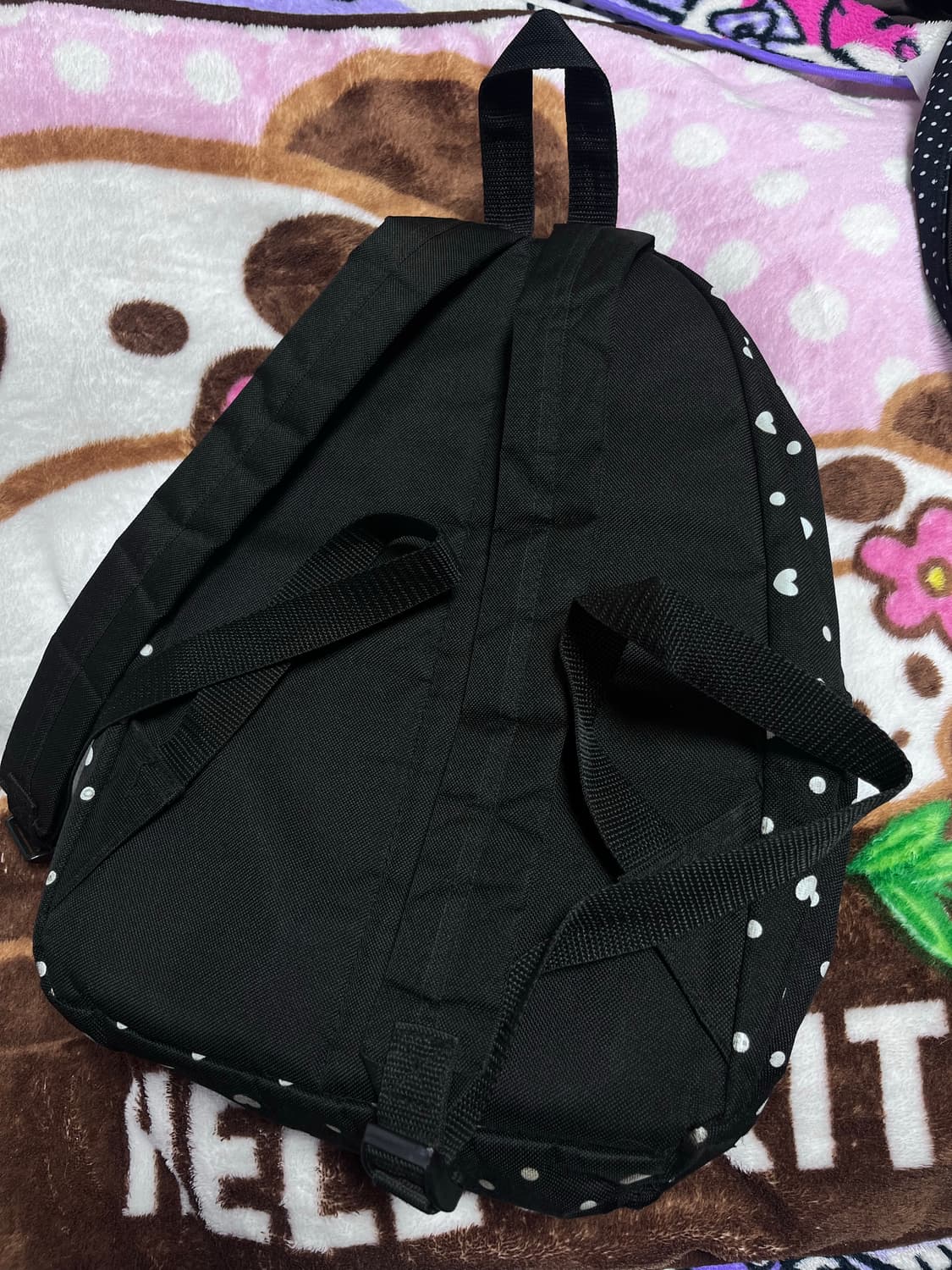 라떼갸루 헤이세이 캐캐체깔 프리즘스톤깔 핑크 도트 백팩 가방 오네갸루 상품이미지2