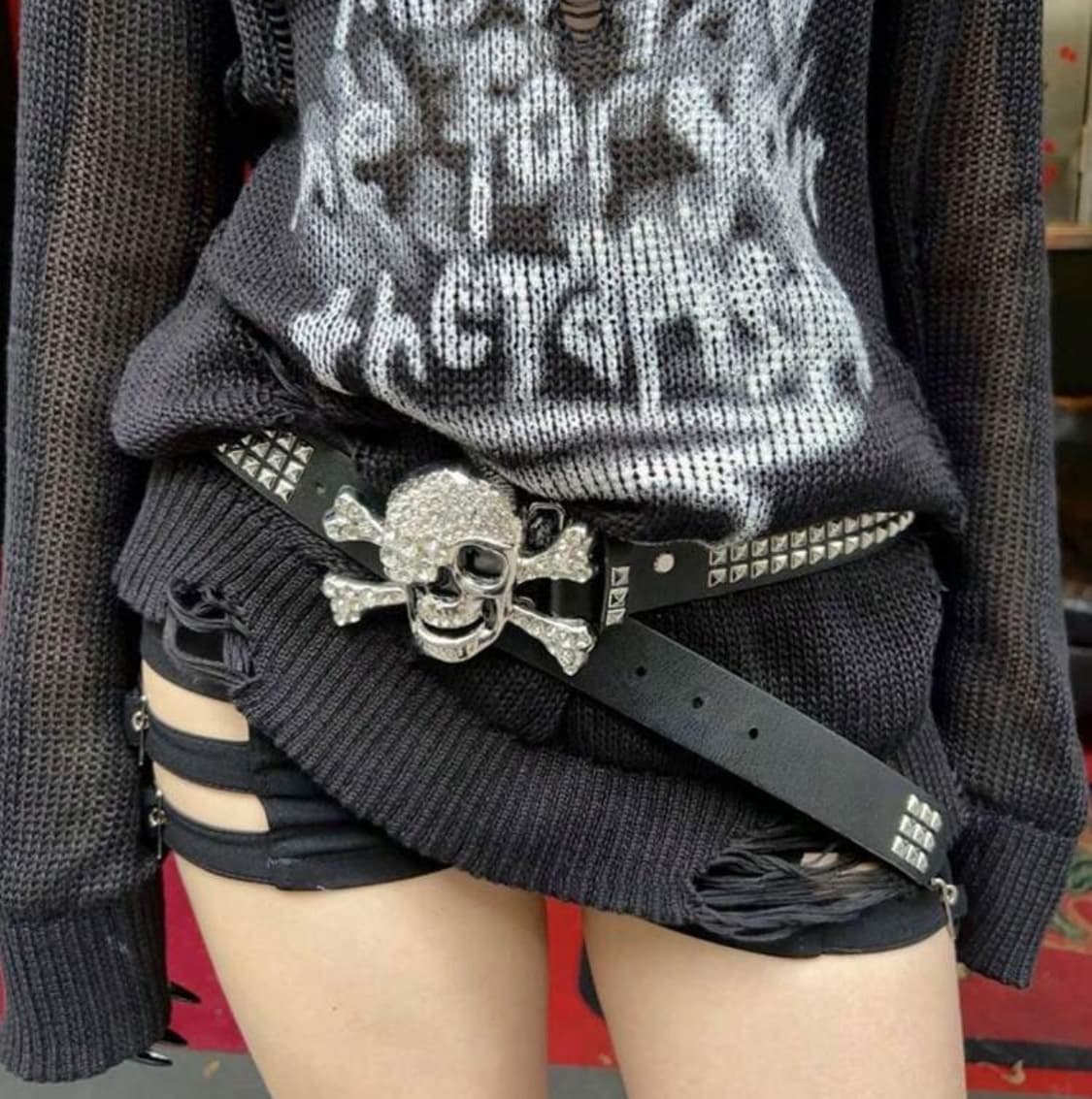 해골 펑크 벨트 punk 상품이미지1