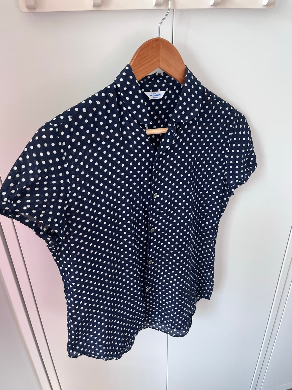 Leglarik France 도트 캡소매 블라우스 상품이미지8