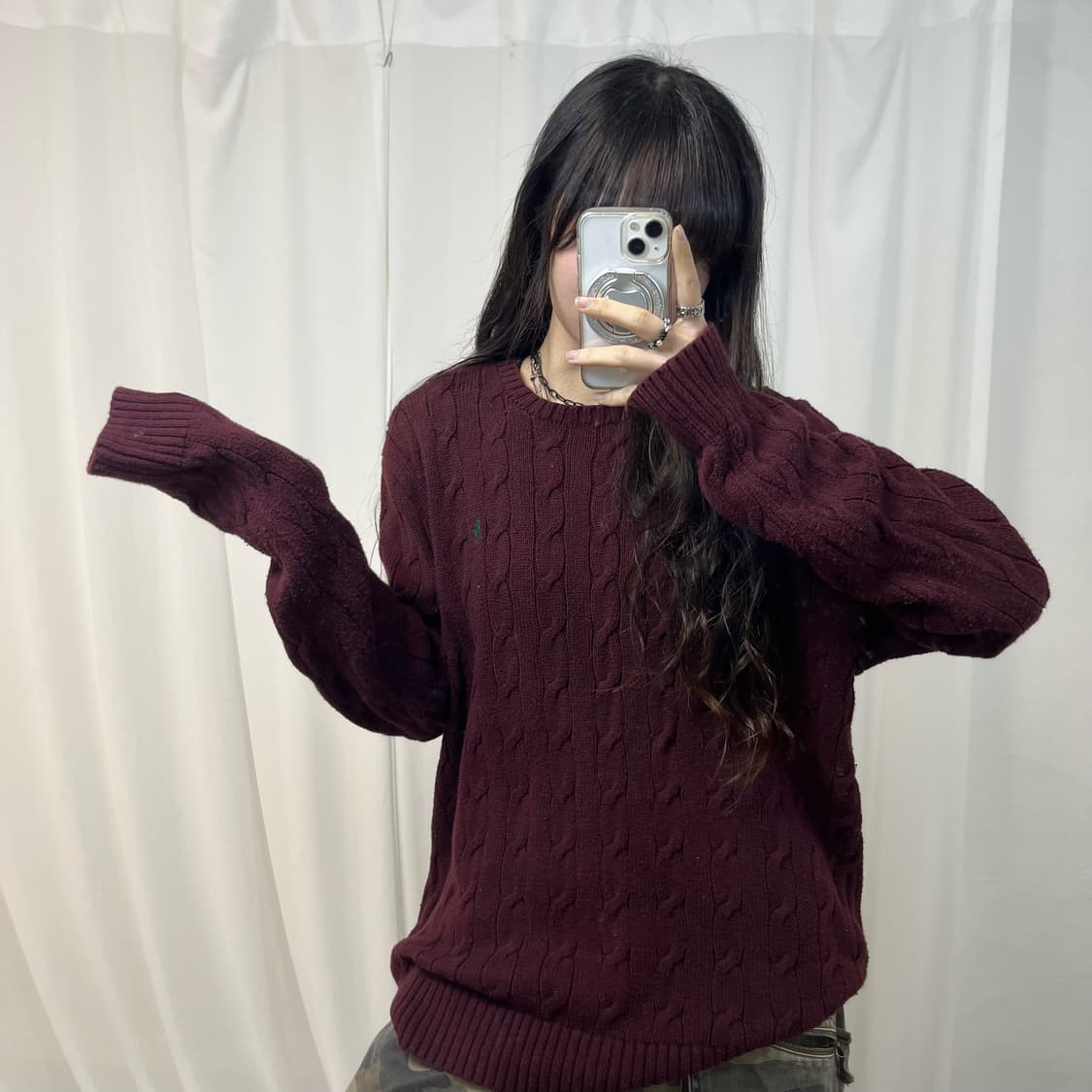 Polo Red Brown Cable Knit 상품이미지1