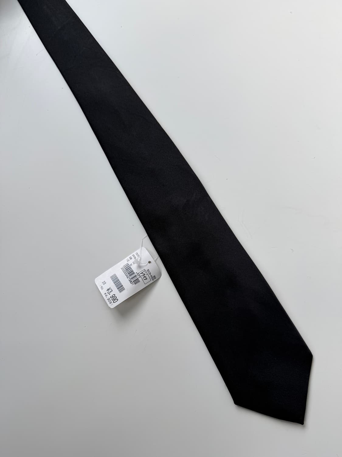 블랙 실크 넥타이 8.7cm 상품이미지2