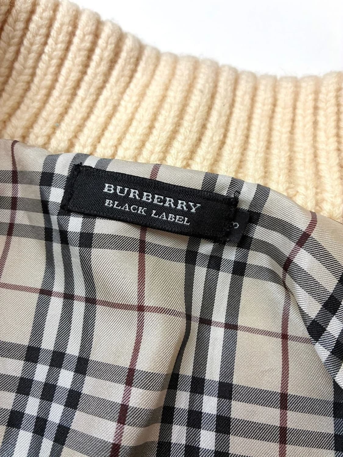 버버리 블랙라벨 00's 재팬 양모 니트 집업 가디건 PN5689 상품이미지6