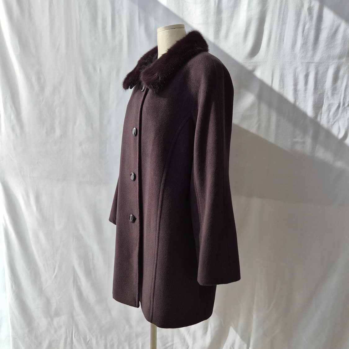 IMAGINA 앙고라 울 밍크카라 하프코트 상품이미지2