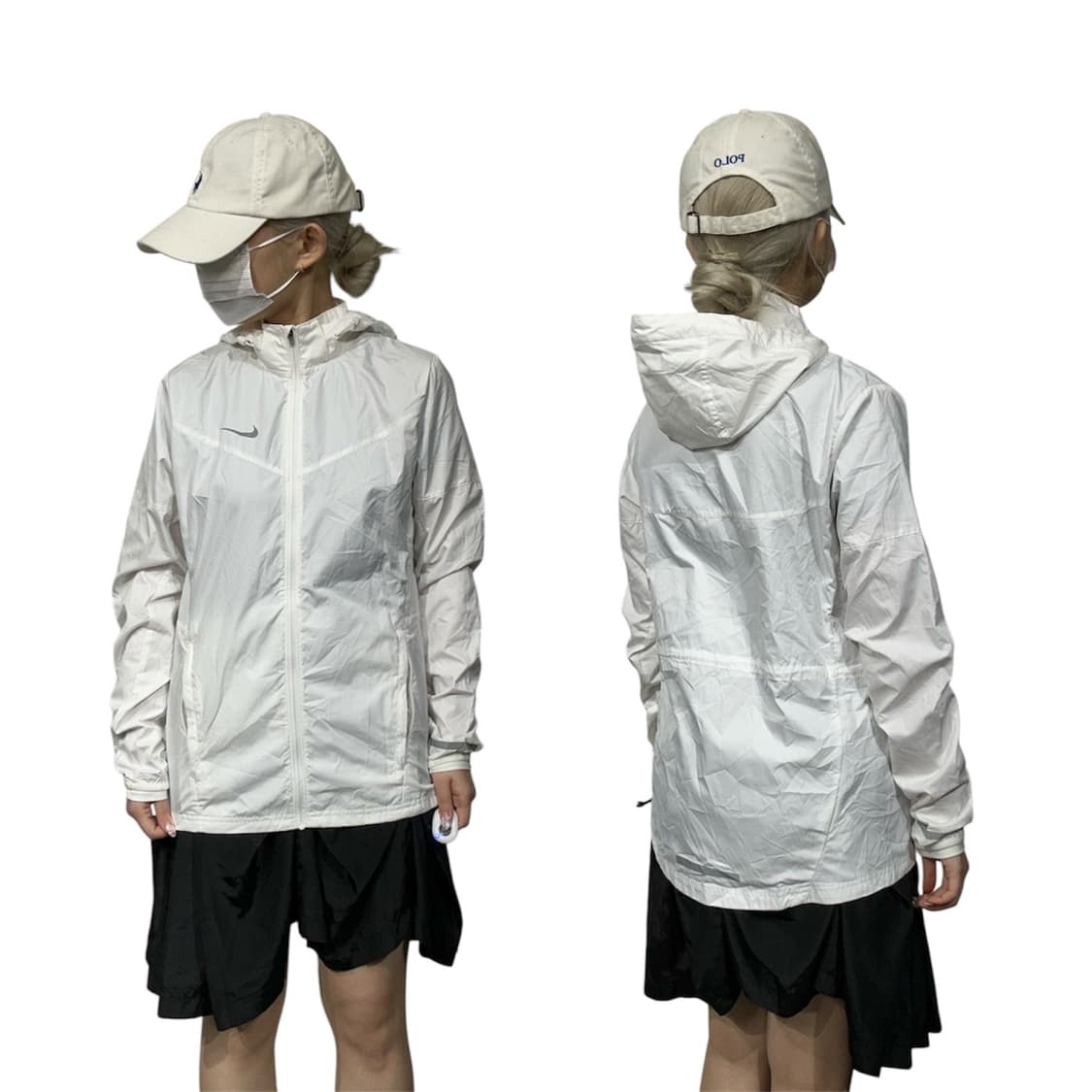 나이키 화이트 후드 바람막이 윈드러너 트랙 자켓 M 상품이미지1