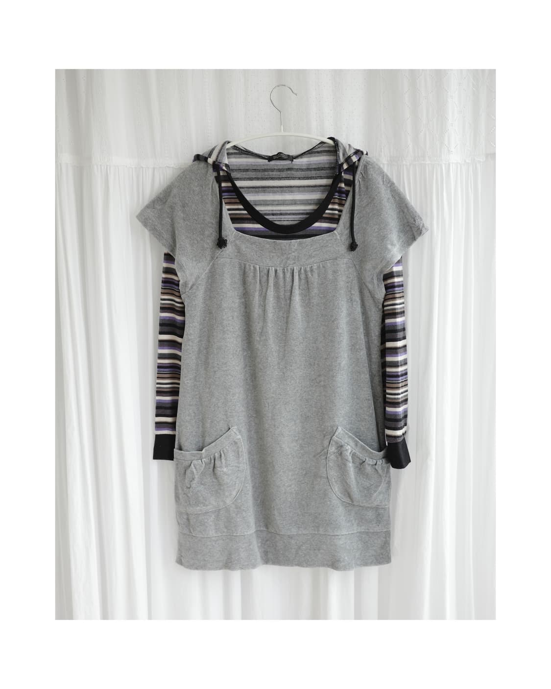 Stripe purple hoodie 상품이미지4