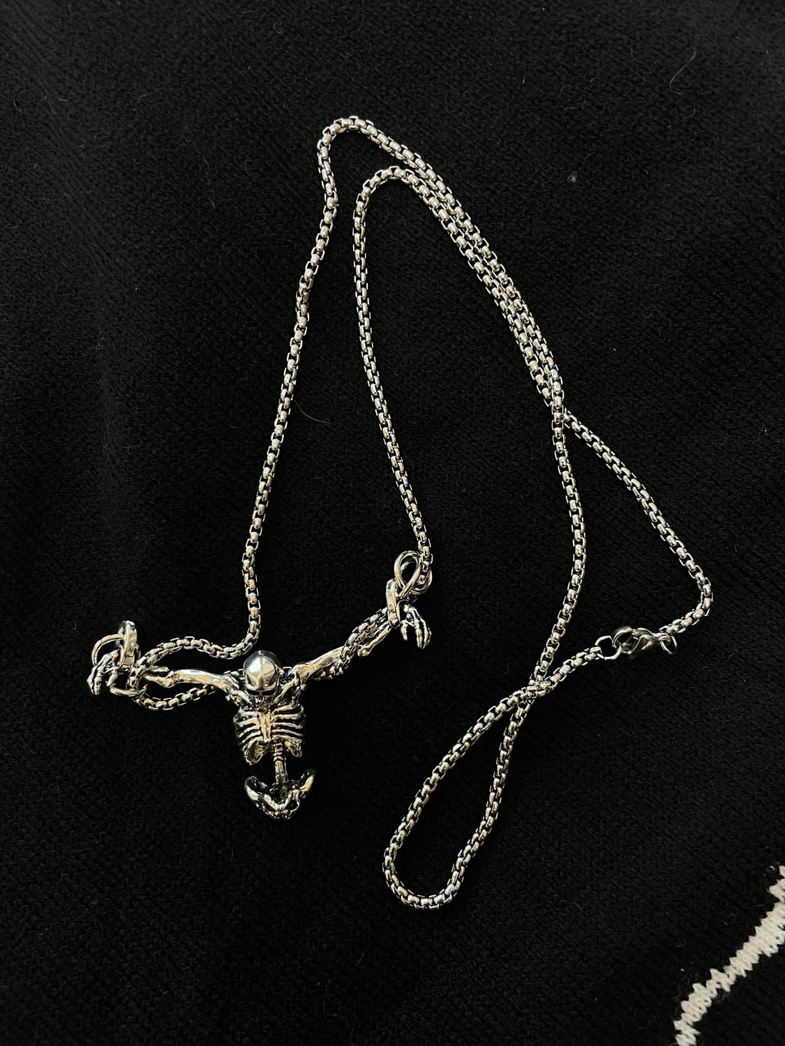 skull punk necklace 상품이미지1