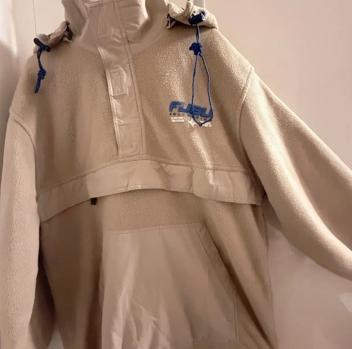 푸부 Fubu 후리스 아노락 코코아 밀크티 색상 L 라지 상품이미지1