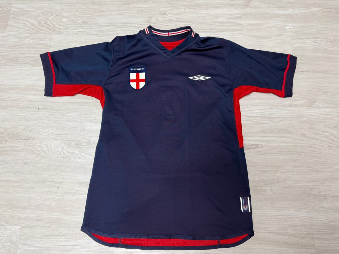 [S] 엄브로 잉글랜드 국대 02-04 어웨이 베컴 마킹 유니폼 상품이미지7