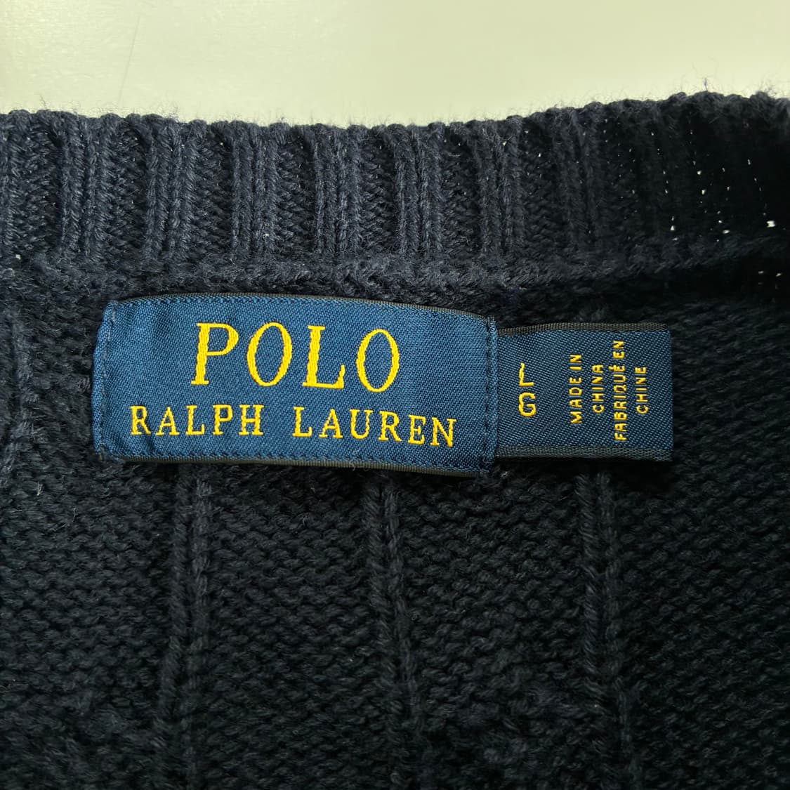 Polo  폴로 랄프로렌 자수 다크네이비 케이블 니트 상품이미지4