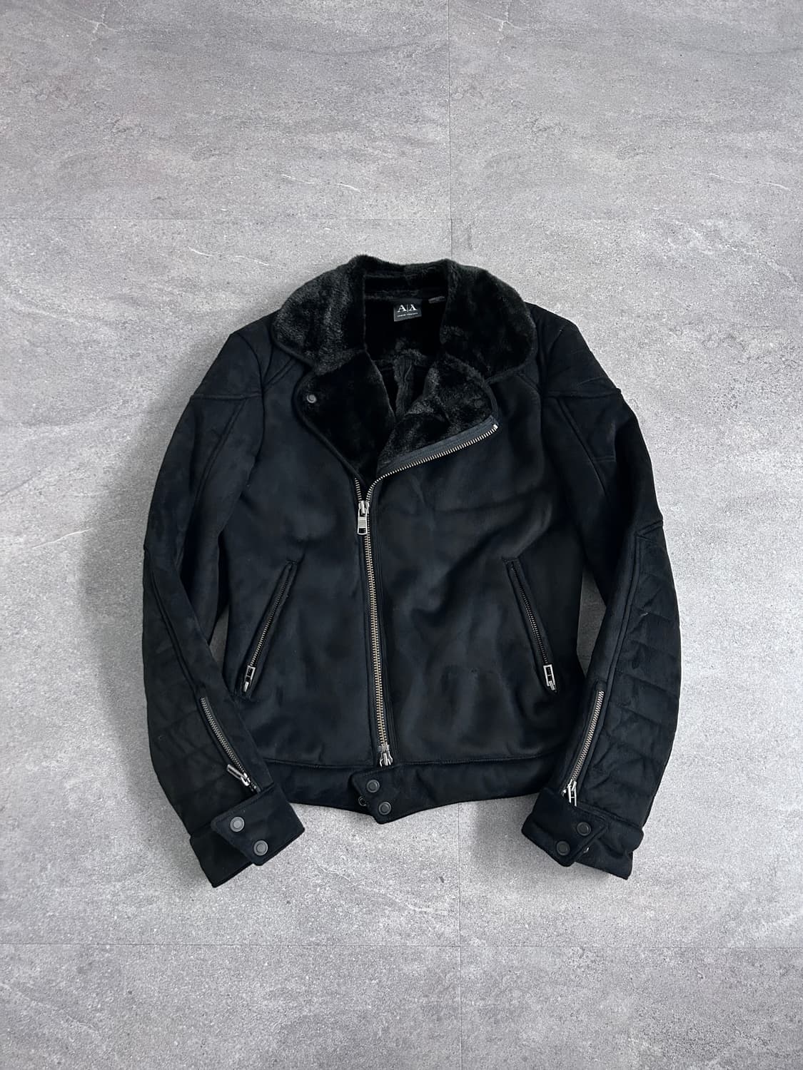 아르마니 시어링 바이커 자켓 상품이미지5