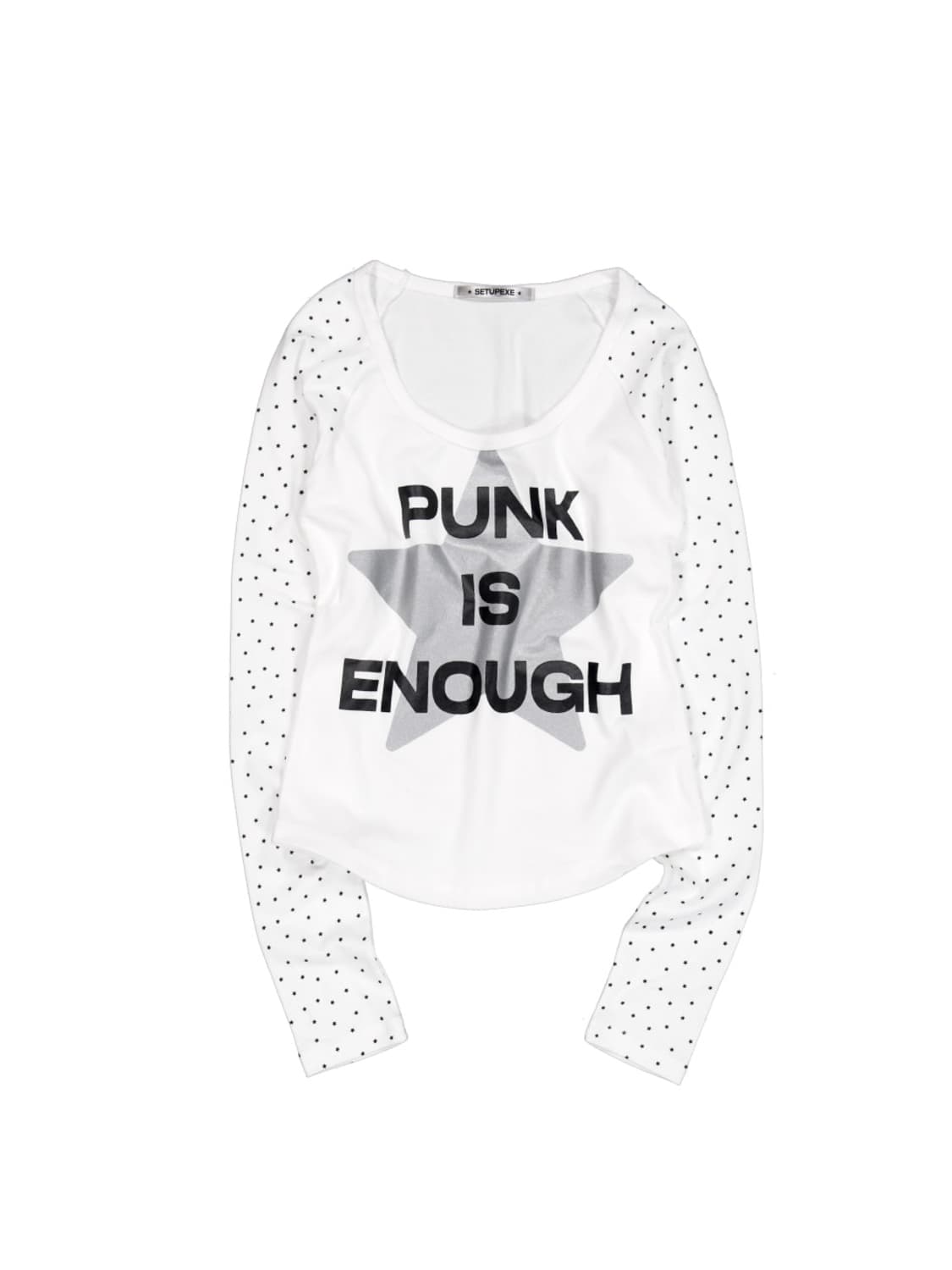 셋업이엑스이 STAR SLEEVE PUNK TOP / WHITE 상품이미지1