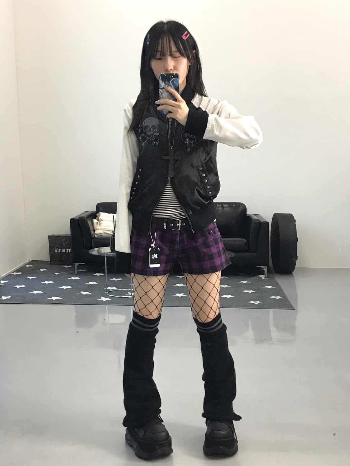 Jessy Logan Y2k Checked Shorts 상품이미지3