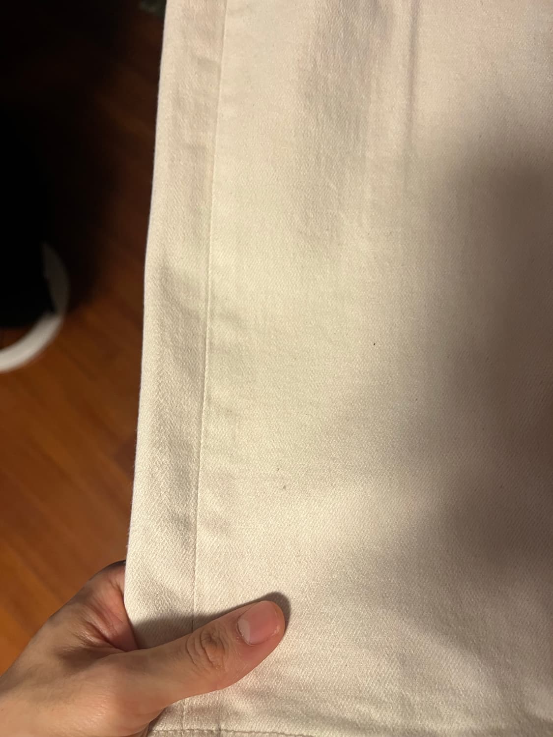 [남성28]무신사스탠다드 테이퍼드 크롭 데님 팬츠 크림 상품이미지6