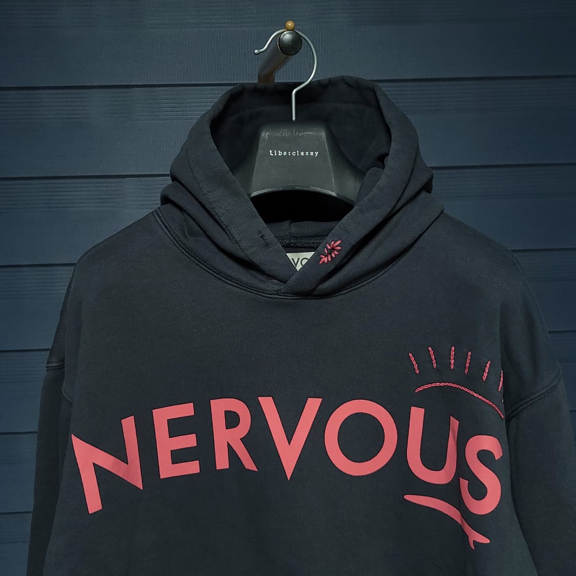 4 ) NERVOUS 너버스 오버핏 후드 차콜 상품이미지5