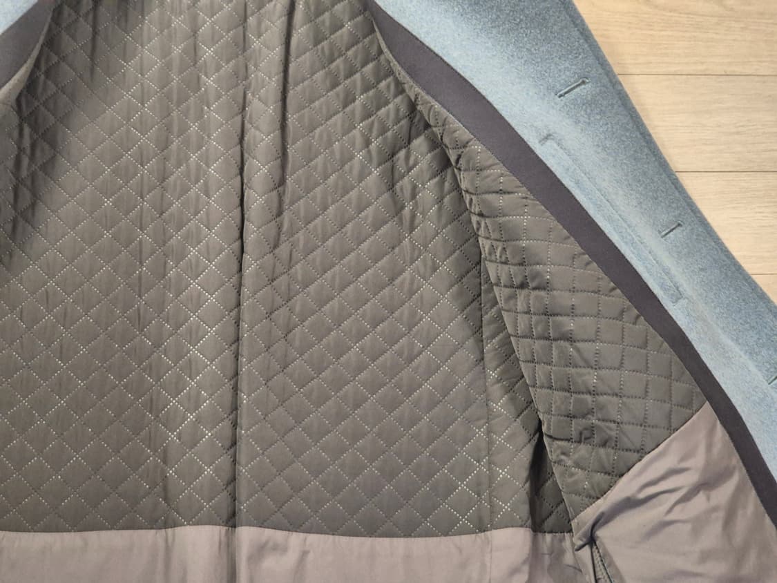 브랜드 멜란지블루 고급울모직 코트 상품이미지7