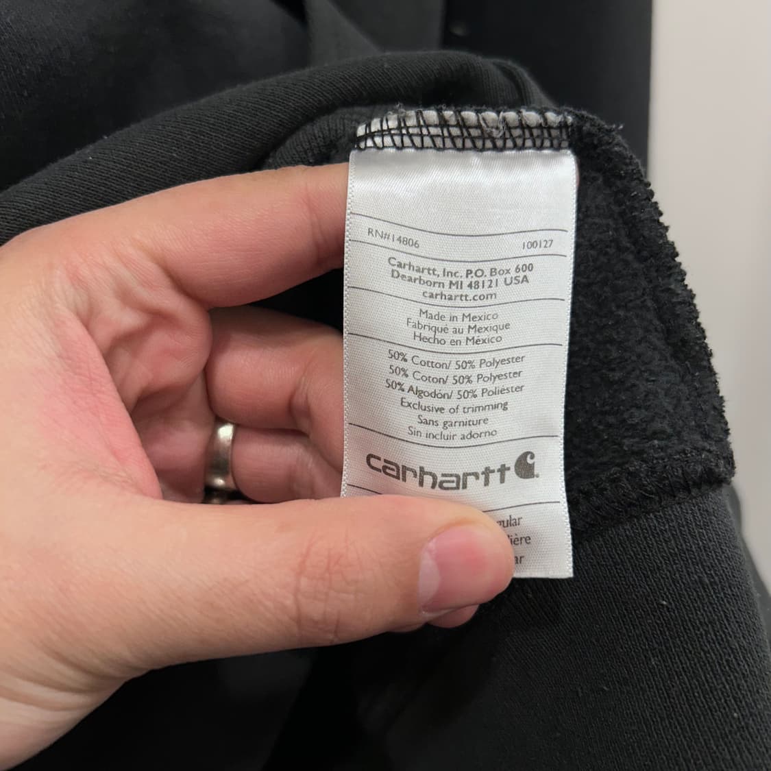 칼하트 오리지날핏 빈티지 에이징 후드 집업 상품이미지4