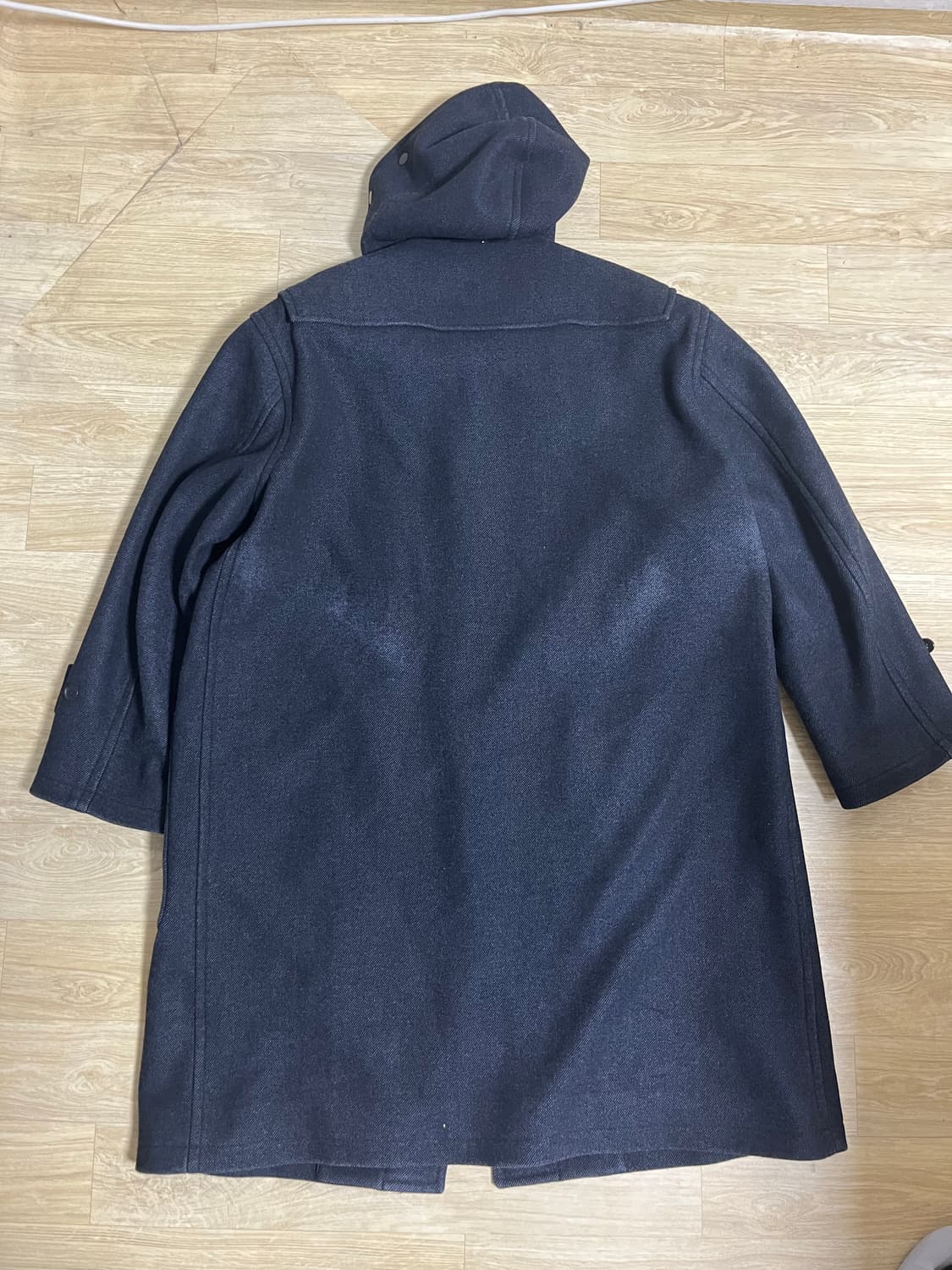 오라리 울 실크 멜튼 더플 코트 블랙 네이비 3사이즈 상품이미지4