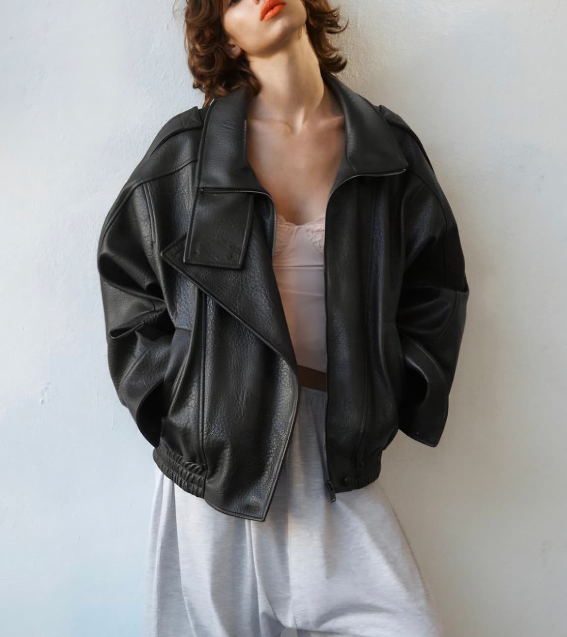 새상품S.택있음) 자라(ZARA) 생로랑맛  가죽자켓.S사이즈.레더자켓 상품이미지1