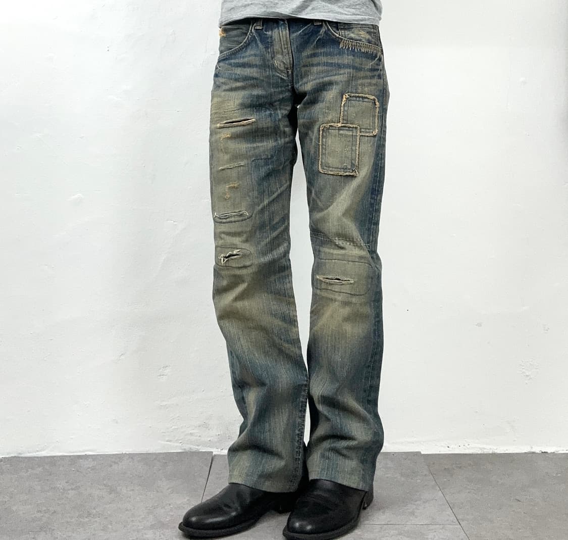 Edwin Exclusive Distressed Patchwork Den 상품이미지1