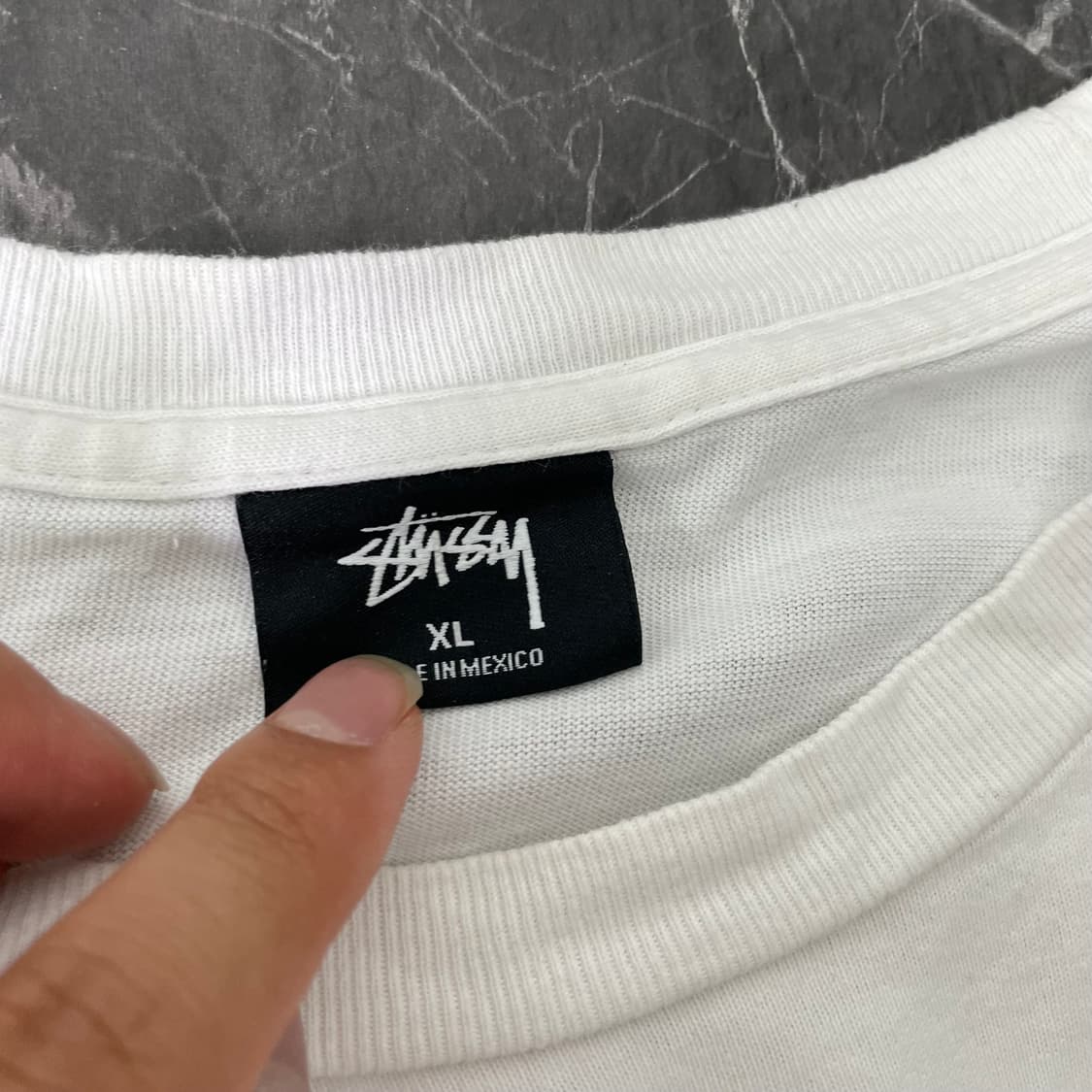 스투시 화이트 빅로고 오버사이즈 롱 슬리브 상품이미지5