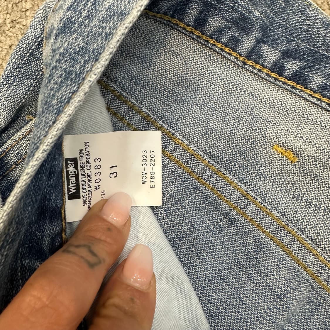 랭글러 카우보이컷 13MWZ 중청 레귤러 팬츠(31) 상품이미지7