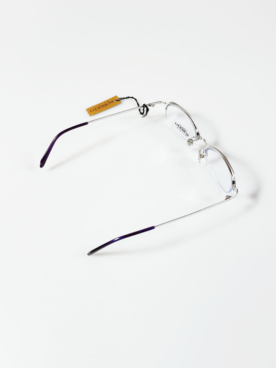 ROBERTO MOCALI 실버메탈 오벌 반무테 빈티지 안경 상품이미지4