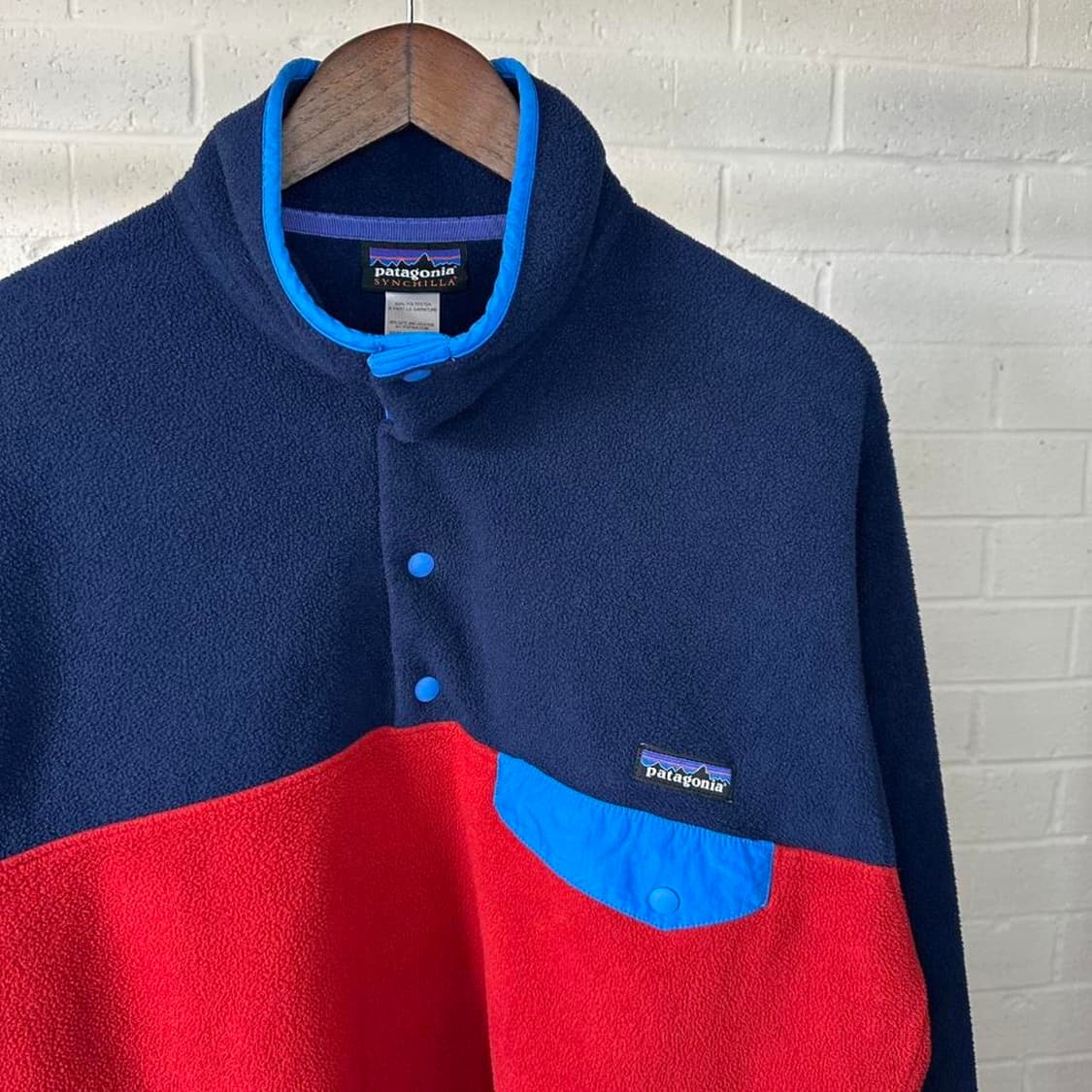 10s 파타고니아 신칠라 스냅-T 네이비/레드 상품이미지2