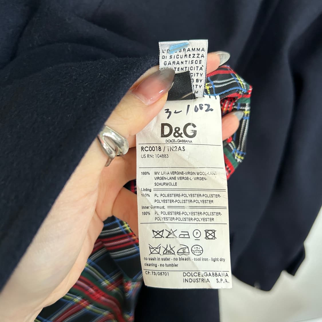 돌체앤가바나 남성 더블코트 50사이즈 (105) 상품이미지4