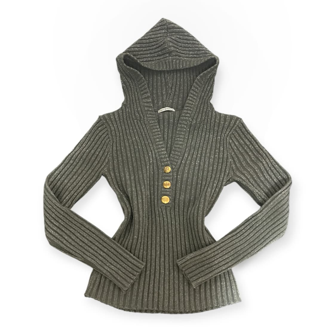 빈티지 sky bomber 오네가루 펑크 후드 슬림 롱 슬리브 탑 상품이미지1