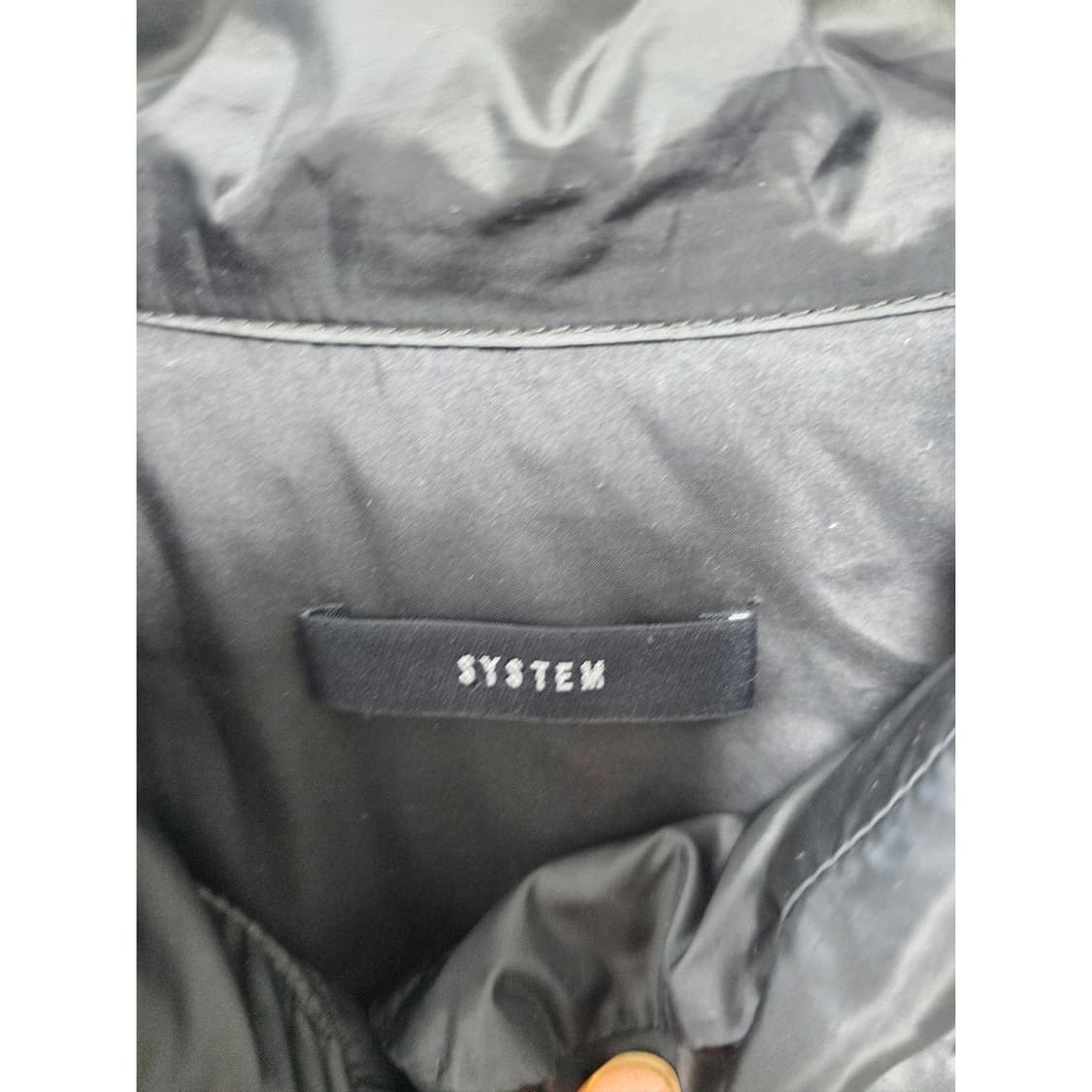 택포) 20s 한섬 시스템 블랙 다운 패딩 M 상품이미지2