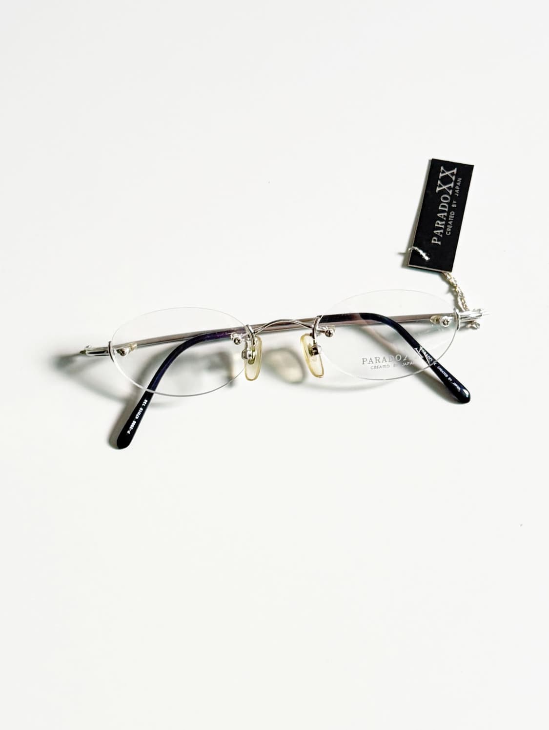 PARADOX XX 실버 메탈 무테 오벌 프레임 빈티지 안경 상품이미지1