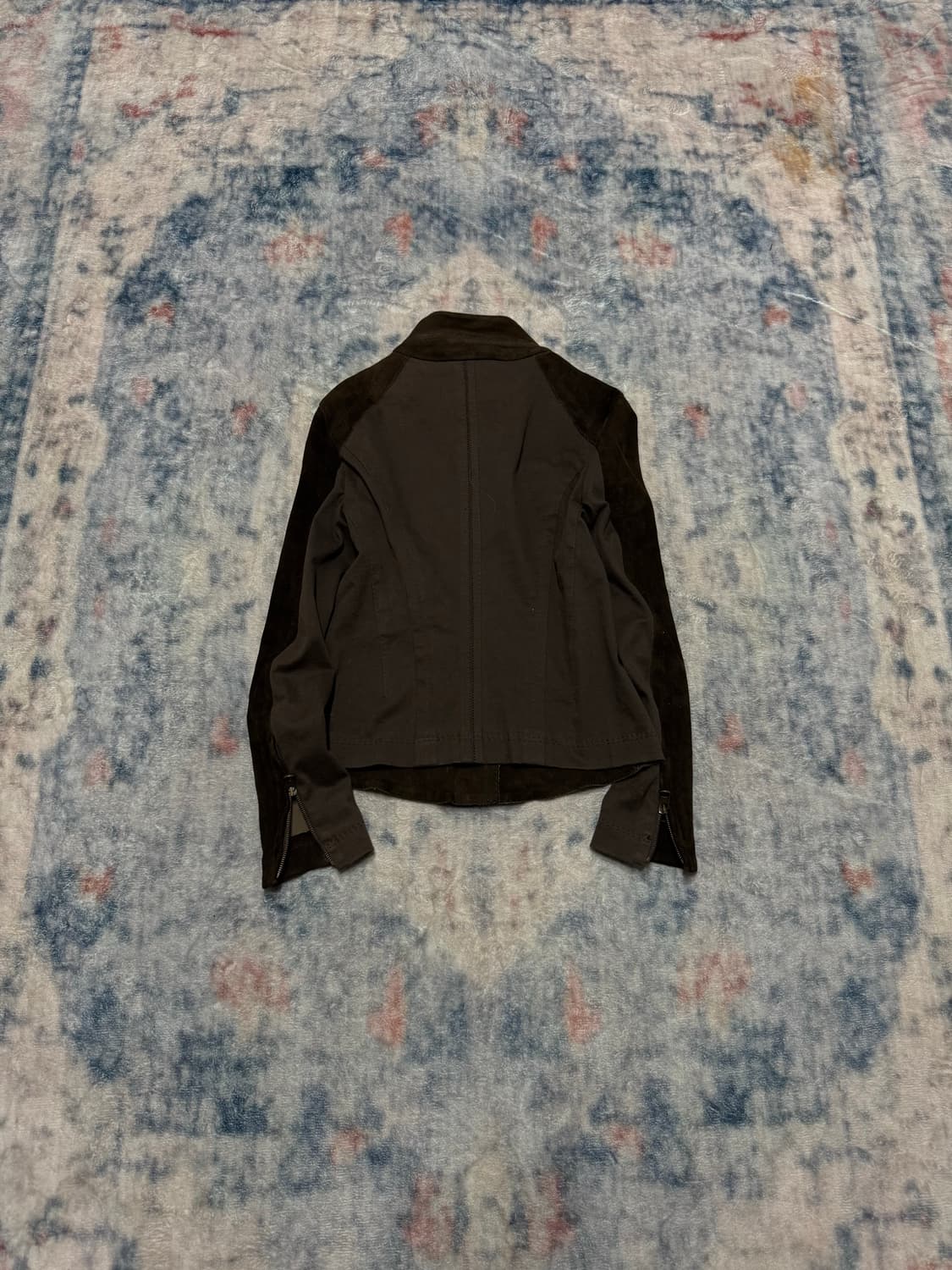 Donna karan brown trimming swede leather 상품이미지7