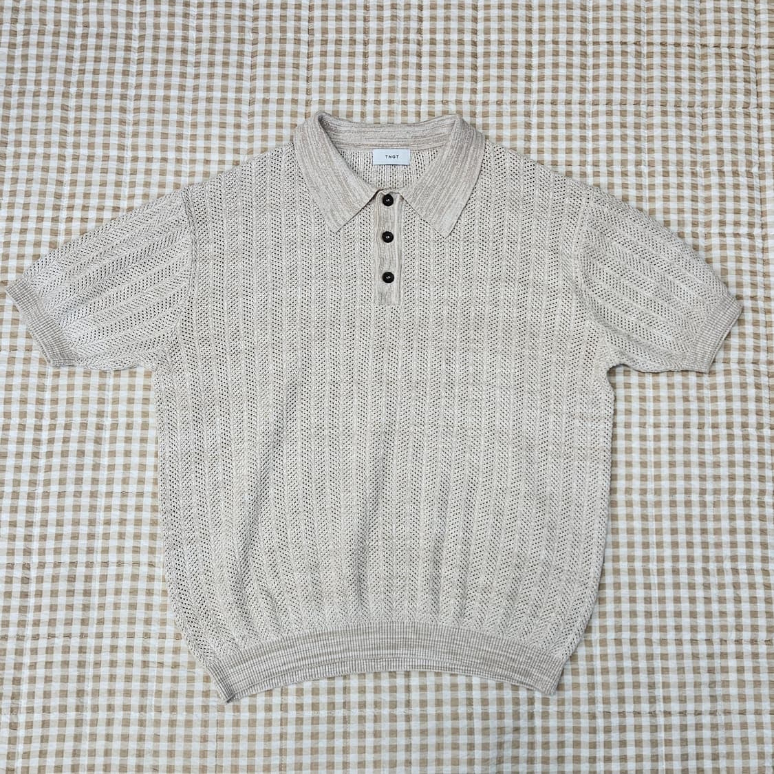 TNGT 펀칭 반소매 카라티 남자100~105 상품이미지2