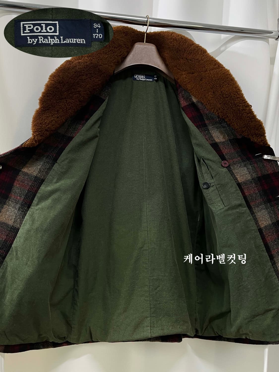 폴로 랄프로렌 양털 시어링 매키노 울 헌팅 레더 트리밍 카코트 자켓 상품이미지3