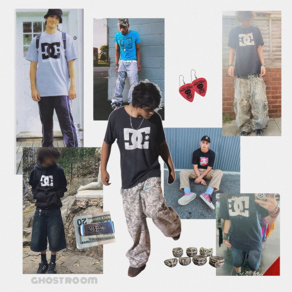 00s Dc Shoes 스케이터무드 페이즐리 티셔츠 상품이미지2