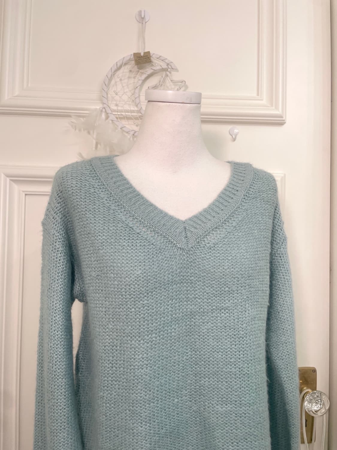 EF-DE indi mint v-neck basic mohair swea 상품이미지5