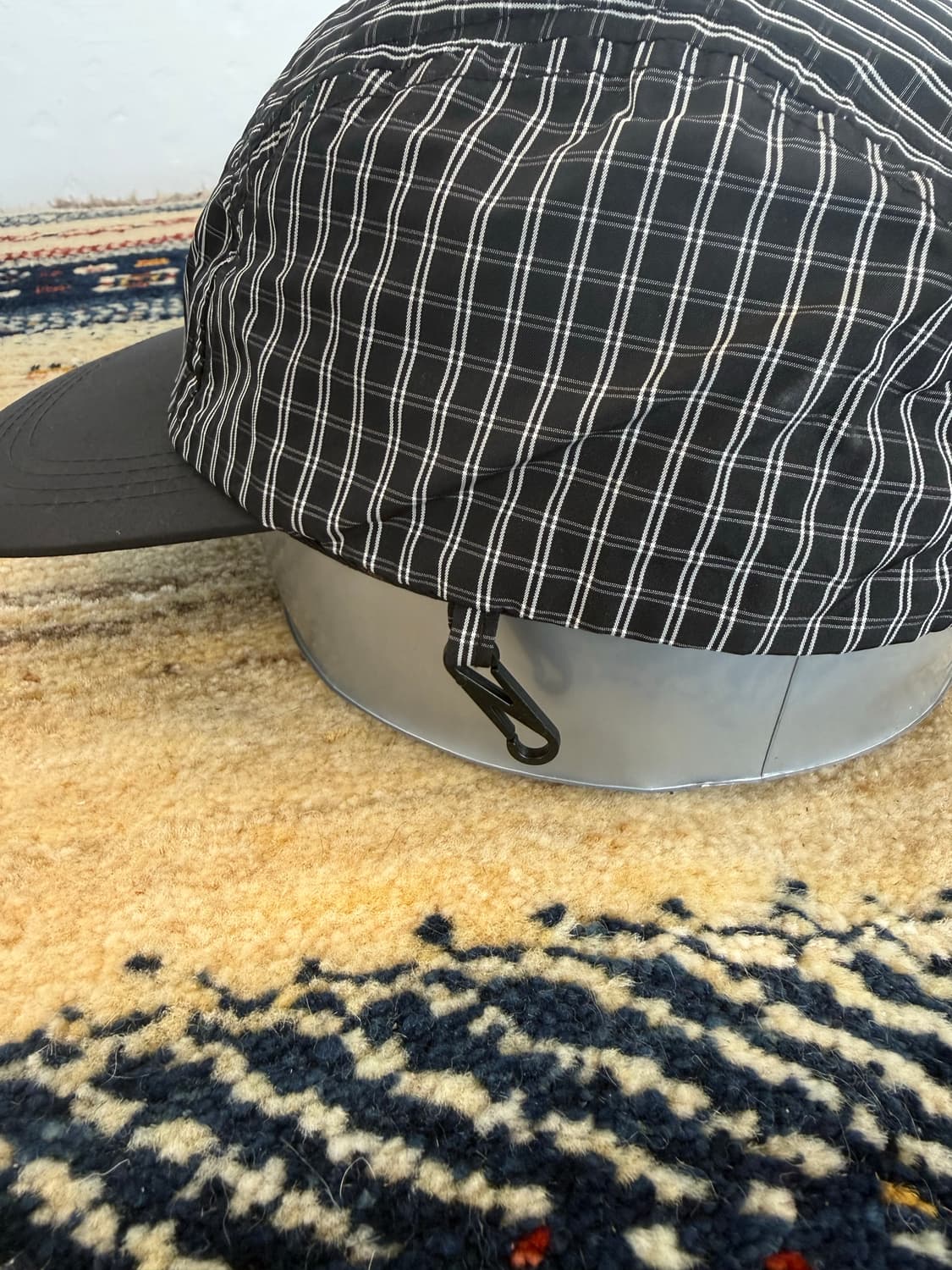 빈티지 그리드 체크 캠프캡 상품이미지3