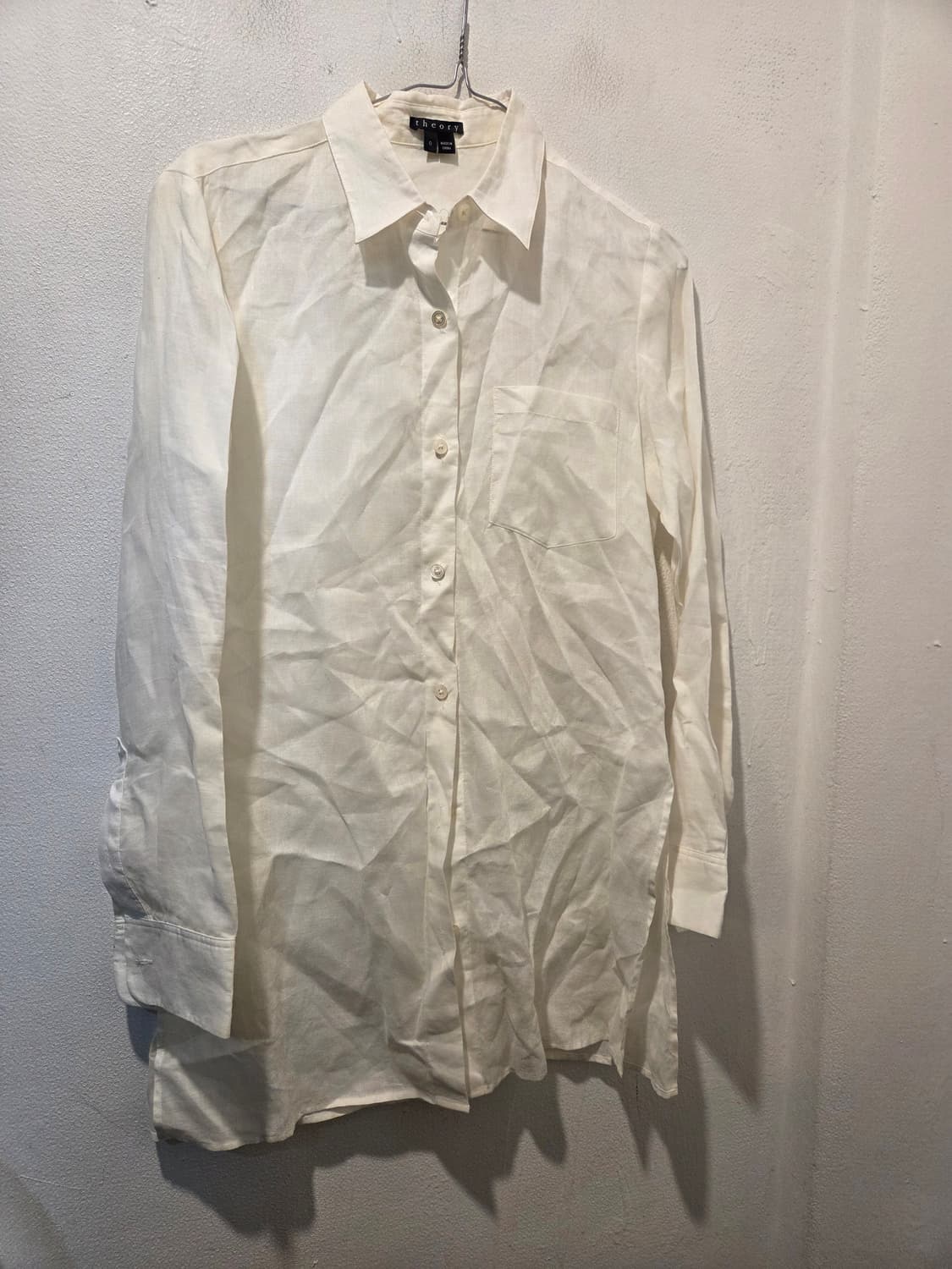 띠어리 화이트린넨셔츠 상품이미지1