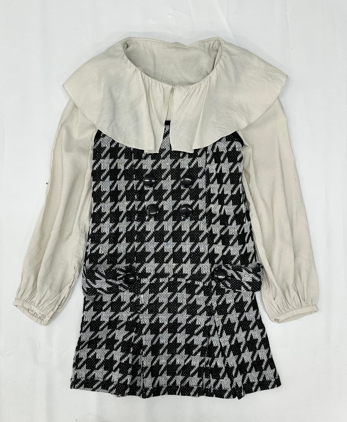 🖤슈슈룬 쇼콜라깔 버튼 코디세트🖤체크 프릴 베이비돌 블라우스 러블리 상품이미지2