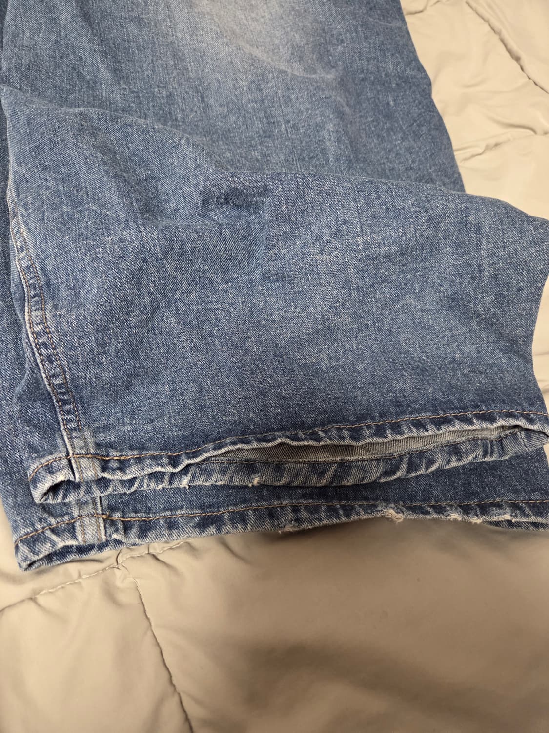 트리밍버드 프론트 요크 데님 팬츠 (다크블루) 1사이즈 상품이미지3