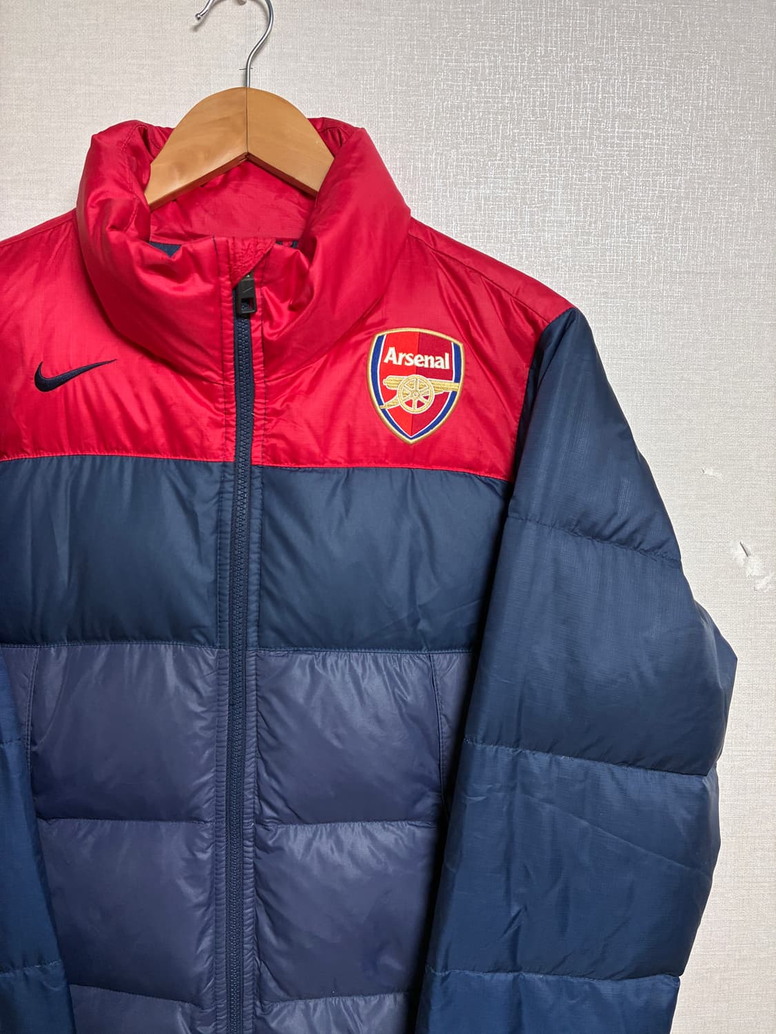 빈티지 나이키 올드스쿨 아스널 패딩 레드/네이비 XS 상품이미지1