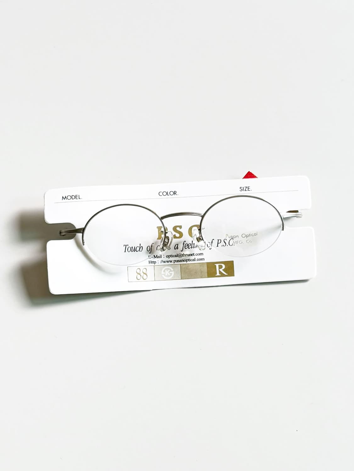 P.S.C FASHION 실버 오벌 반무테 메탈 빈티지 안경 상품이미지1