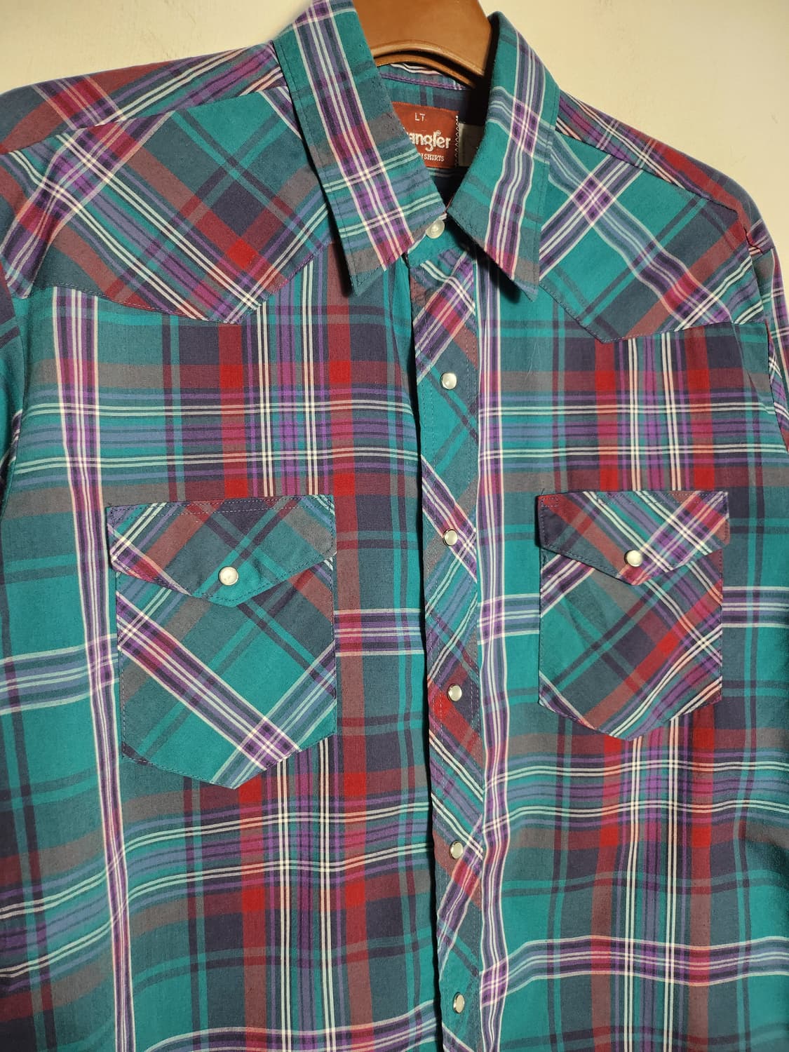 랭글러 웨스턴 체크 셔츠 상품이미지2