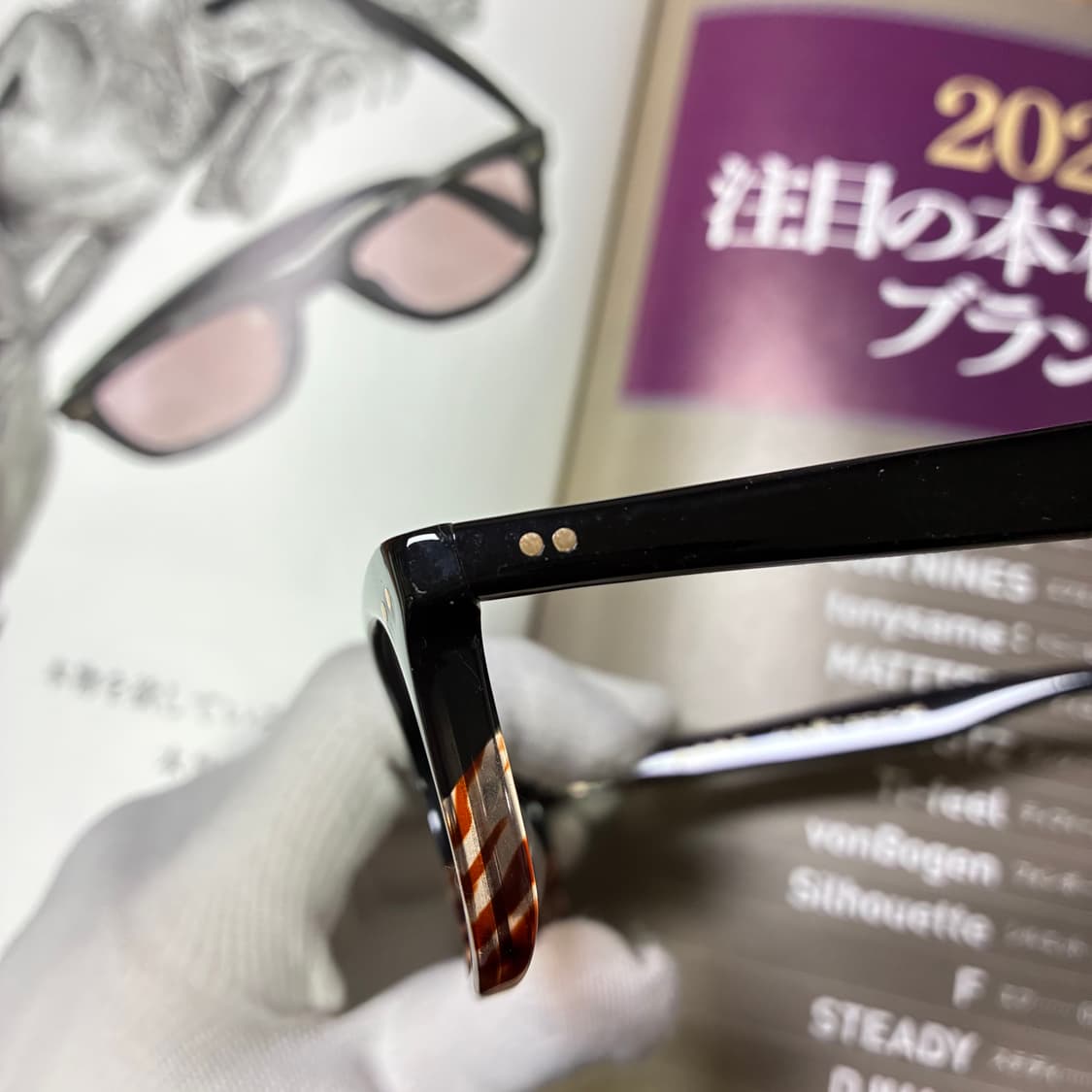 角矢甚治郎作 카도야 진지로 사쿠 일본 장인 셀룰로이드 뿔테 안경 상품이미지3