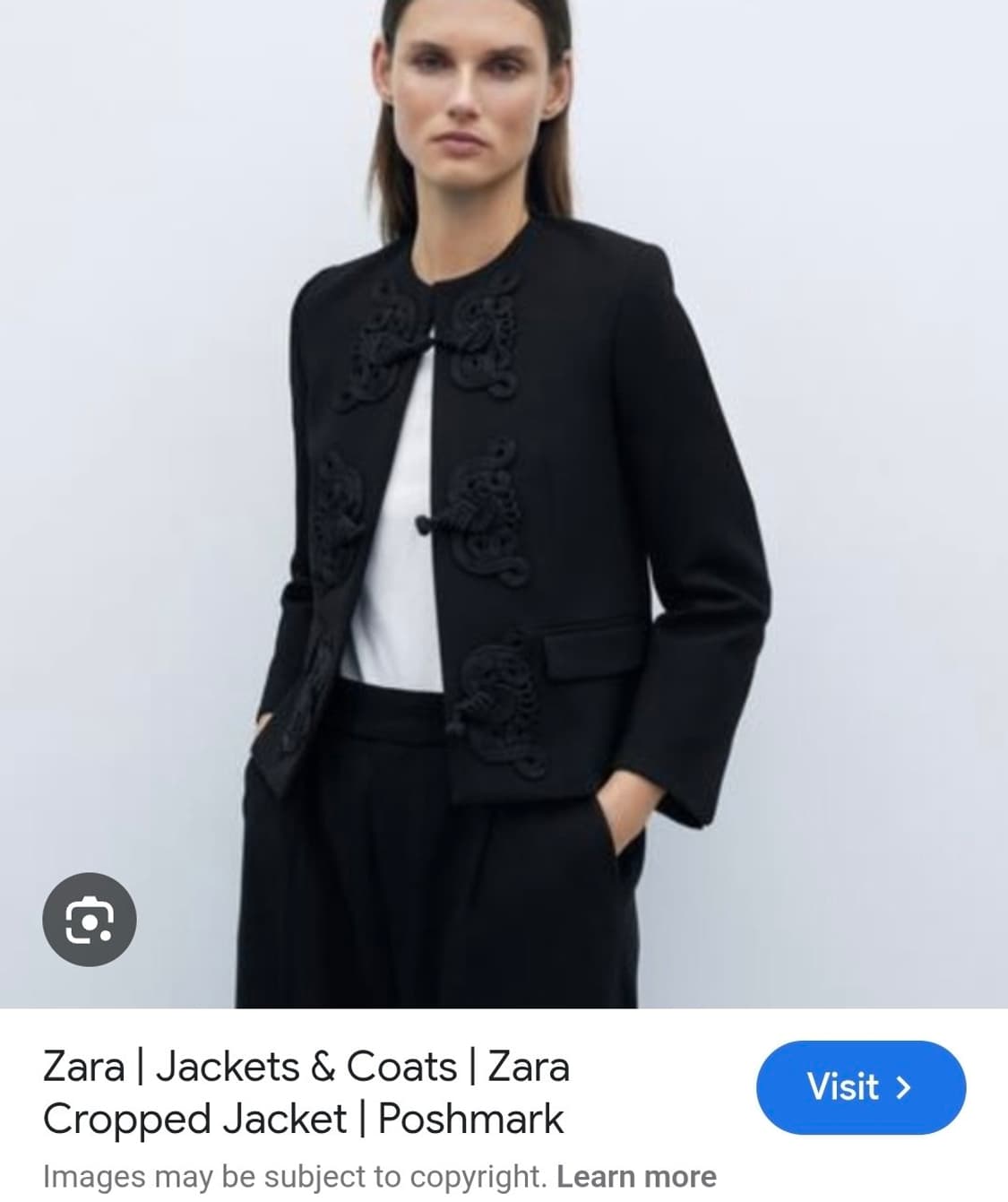 ZARA 차이나 매듭 노카라 자켓 상품이미지1