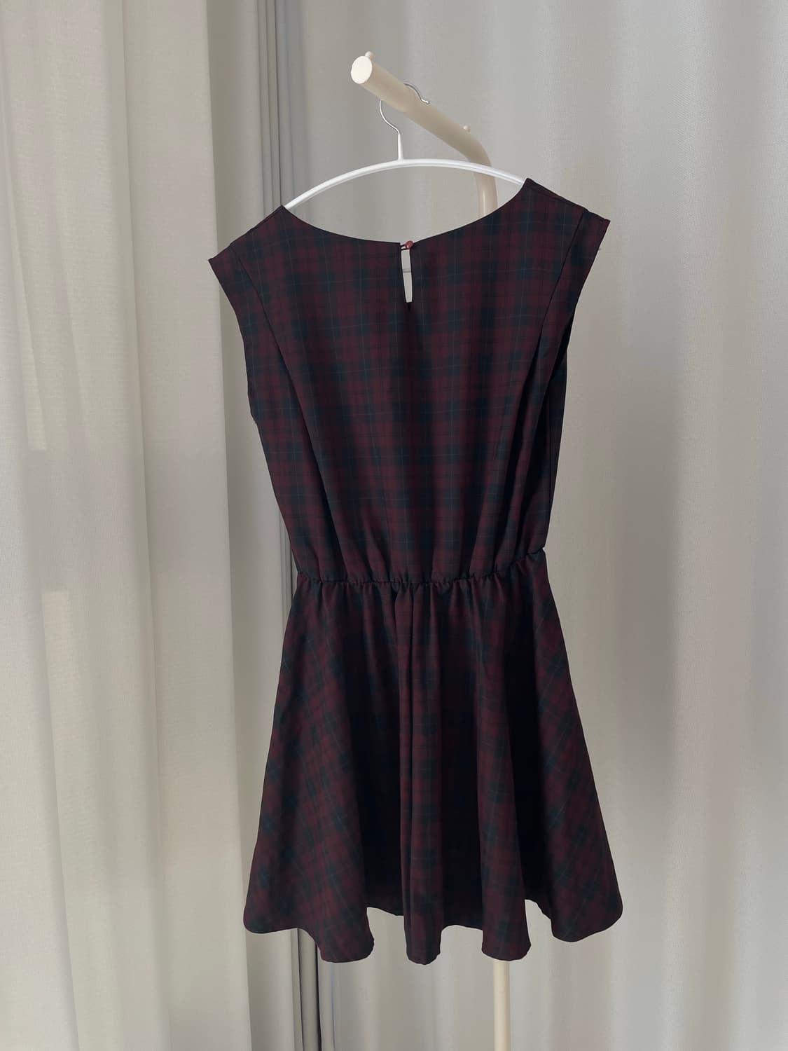 Archives 체크 플레어 원피스 상품이미지4