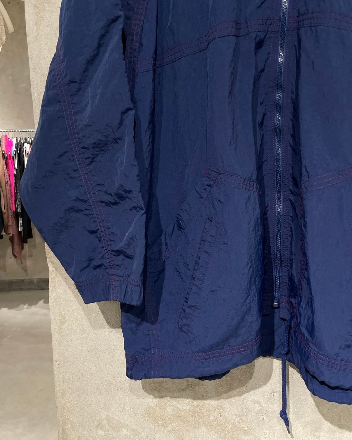 나이키 에어 네이비 로고 나일론 윈드 브레이커 상품이미지4