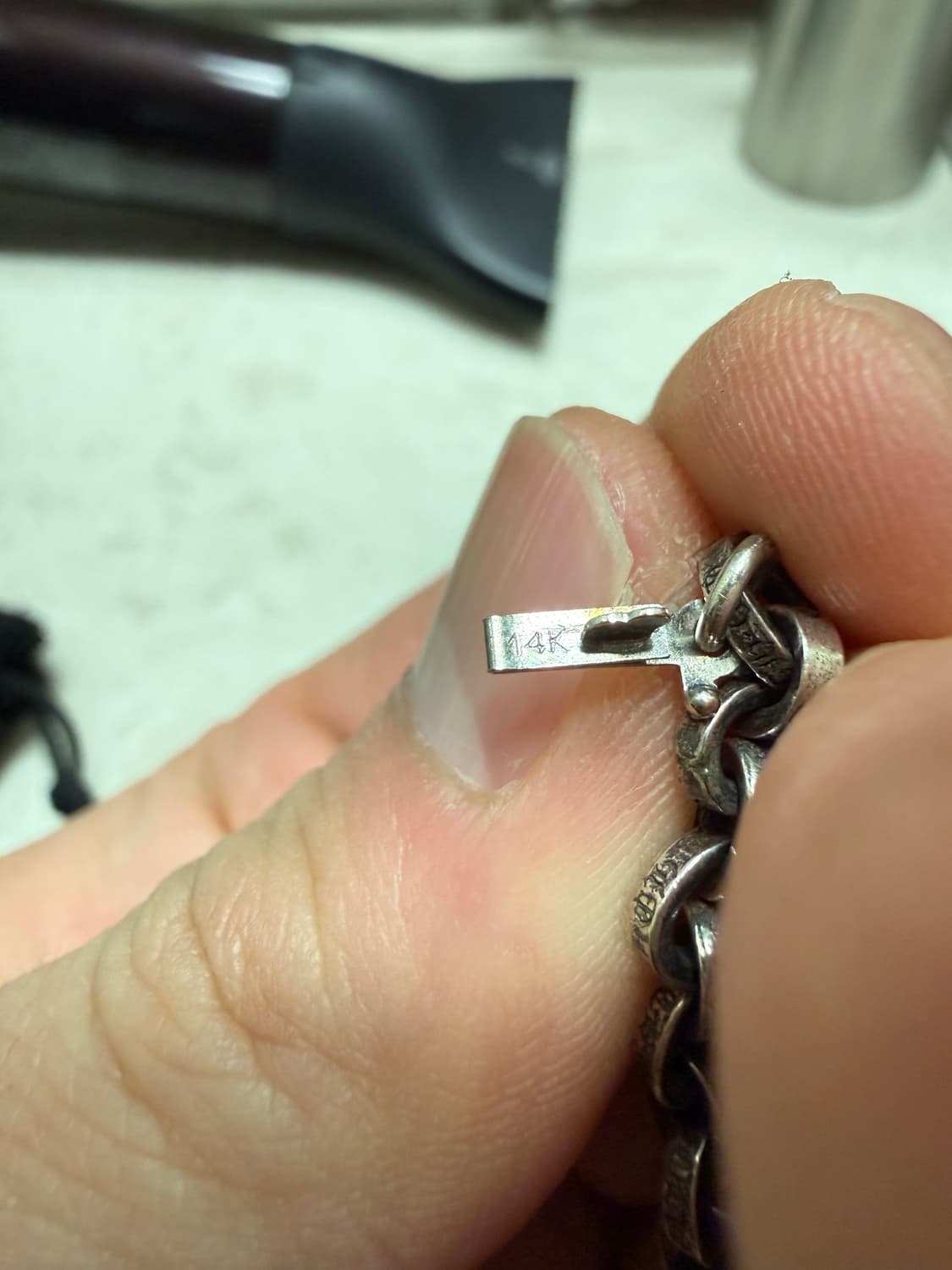 크롬하츠 필리그리 위드 베일 xs + 스몰 페이퍼 체인 24인치 상품이미지8