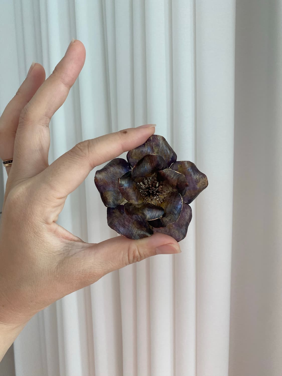 빈티지 가죽 플라워 브로치 상품이미지5